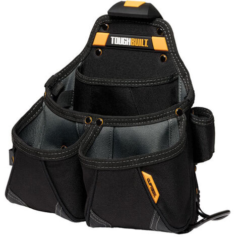 Toughbuilt – Pochette porte-outils noire 9 poches – Système ClipTech™ pour fixation rapide – Construction 6 couches renforcées – Accès pratique avec béquille intégrée