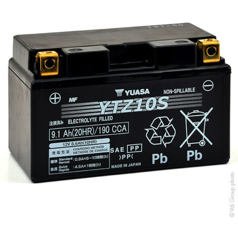 Yuasa YTZ10S Batterie moto 12V 8.6Ah 190A performance élevée