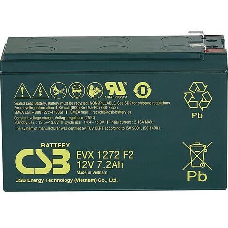 csb EVX 1272 batterie VRLA 12 volts 7.2 Ah (1/4)