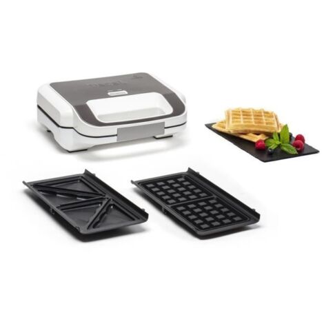 Tefal – Appareil multifonction pour gaufres et sandwichs – 850W – Plaques amovibles antiadhésives – Rangement vertical – Dimensions 238x276x98mm - SW7011 (1/5)