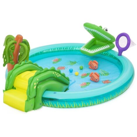 Bestway – Pataugeoire gonflable multicolore 224 x 181 x 72 cm – Capacité 210 L – Pour enfants dès 2 ans – Poids 4,4 kg (1/3)