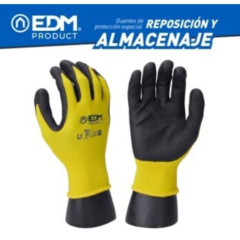 edm Gants de travail jaune taille 8 polyester polyuréthane (1/4)