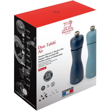 Peugeot Tahiti Air Duo moulins à épices bois bleu (1/3)