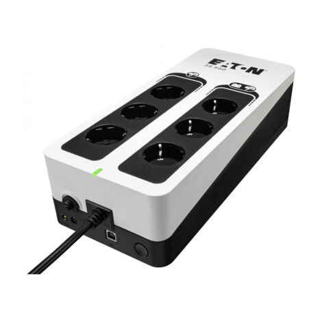 Onduleur Eaton 3S 550 DIN - Off-line UPS - 3S550D - 550VA 6 prises DIN europeennes Noir/Blanc (1/4)