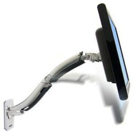 Ergotron MX bras fixation écran aluminium poli