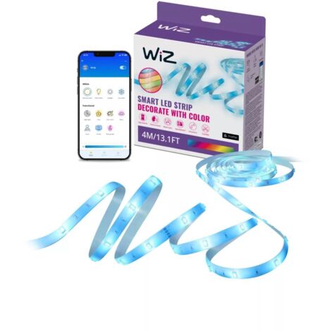 WiZ RGB LED Strip blanc 4 mètres lumineux intérieur (1/4)