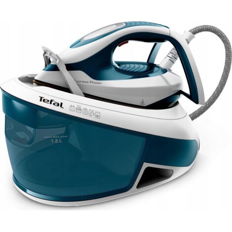 Centrale Vapeur Tefal FV6520 2400W - Semelle Céramique Turquoise Et Blanc - Repassage Performant