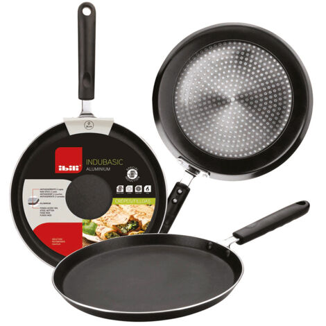 Ibili Indubasic Poêle à Crêpes 26 cm Noir Antiadhésive (1/2)