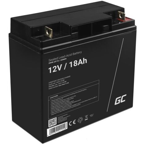 Green Cell – Batterie AGM VRLA 12V 18Ah – Pour tondeuse à gazon, scooter, bateau, fauteuil roulant – Technologie étanche (1/6)