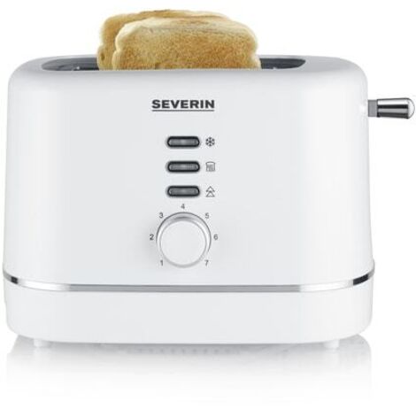 Grille-pain automatique compact - SEVERIN - KA4324 - 850 W - 2 fentes jusqu'a 2 tranches - réglage du brunissage - Blanc (1/4)