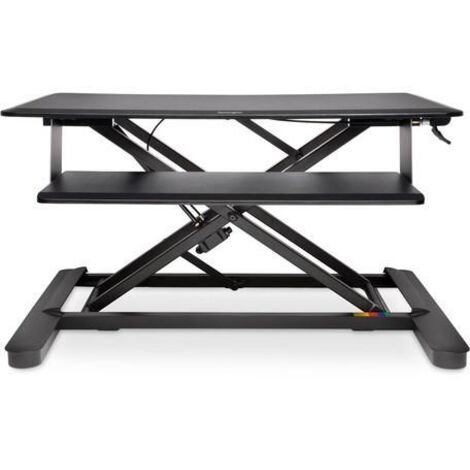 Supamir Support Ordinateur Portable Ergonomique Assis-Debout – 16 Niveaux Hauteur Réglable 20-38 Cm, Compatible 13-16 Pouces, Aluminium Gris – Télétravail & DJ