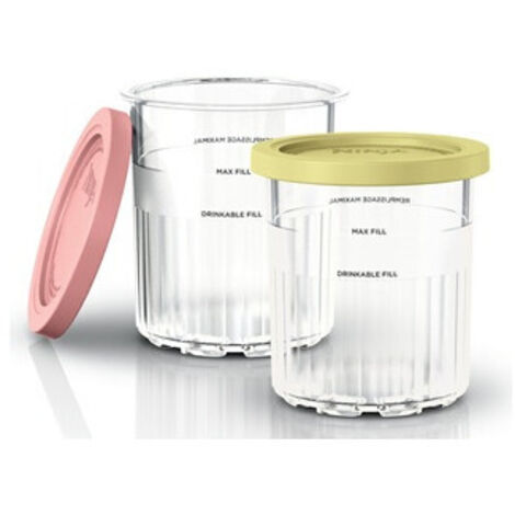 Deux pots à dessert Ninja NC501 compatibles avec la sorbetière Creami NC501EU