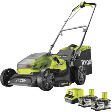 Ryobi – Tondeuse à batterie 18V – 2 batteries 4.0Ah – Moteur Brushless – Largeur de coupe 37 cm – Hauteur de coupe 20 à 70 mm – Bac 45 L (1/10)