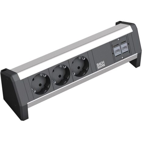 Bachmann DESK multiprise bureau aluminium noir 15 cm (1/3)
