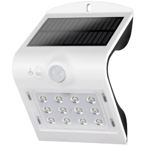 EDM – Applique solaire 1,5W 220lm avec capteur de présence 2-6m – Résistante aux intempéries – Dimensions 9,6x7,3x14cm – Éclairage automatique (1/8)