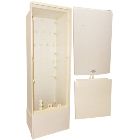 Michaud – Borne CIBE nue avec panneau plinthe et surplinthe – Coffret individuel de branchement électrique – Dimensions 692x230x168mm – Pour connectique CIBE