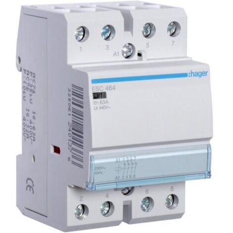 Contacteur Sans Commande Manuelle 63A 4O 230V - HAGESC464 (1/4)