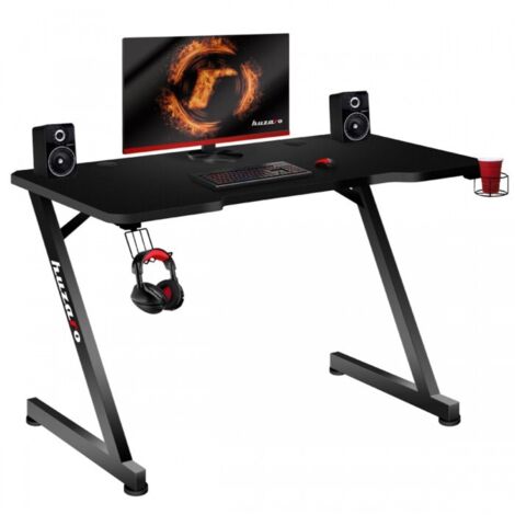 Huzaro Hero 2.5 Bureau de jeu noir 132x75 cm (1/5)