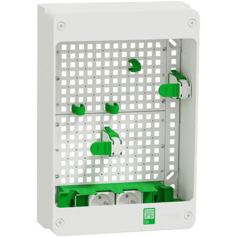 RESI9 COFFRET VDI BOX 13M2R - COFFRET SUPPORT BOX OPERATEUR AVEC 2 PRISES SCHNEIDER ELECTRIC SCHR9H13402VDIBOX