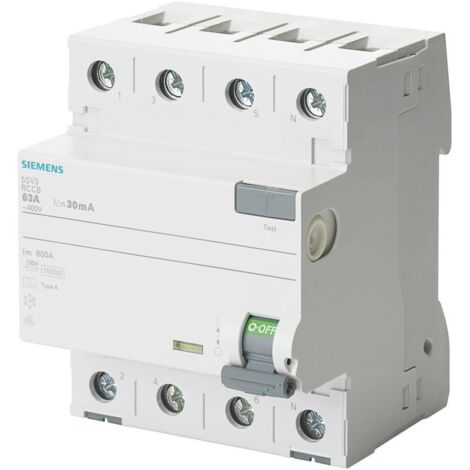 Siemens 5SV3342-6 Interrupteur différentiel 4 pôles 25 A (1/3)