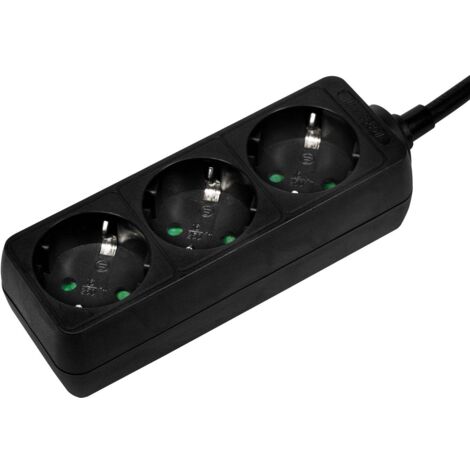LogiLink LPS205B multiprise 3 prises noir 1.5 m câble (1/3)