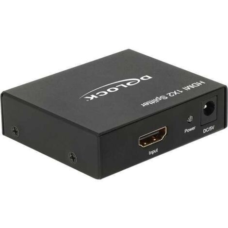 delock 87701 répartiteur HDMI noir 2 ports (1/2)