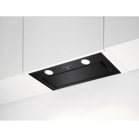 Electrolux – Hotte casquette noire 700 m³/h – 3 vitesses – Niveau sonore 67 dB – Éclairage LED – Filtres aluminium amovibles – Dimensions 540x300x330mm - LFG716R