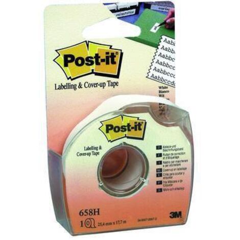 post-it 7100222076 ruban adhésif blanc 25,4 mm (1/4)