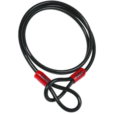 Abus – Câble antivol en acier 10mm x 500cm – Gaine PVC pour protection peinture – Sécurise vélos, motos et matériel électro-portatif