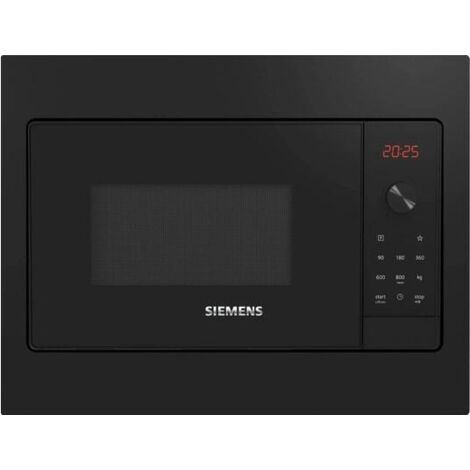Siemens – Micro-ondes encastrable 20L BF523LMB3 – Puissance 800W – Fonction humideClean – Sécurité enfants – Dimensions 38.2 x 49.5 x 31.5 cm - NOIR 20 L