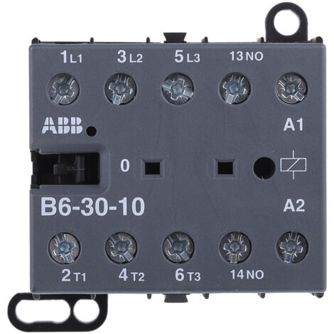 ABB – Contacteur à clé 3 pôles 3NO 9 A 230 V c.a. 4 kW – Tension de contact 690 V c.a. – Gamme B – 1 contact auxiliaire