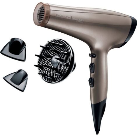 Remington Professional Keratin Protect Hair Dryer, Keratin & Almond Oil Conditioning Ring, Ionic, 2200W, AC Motor, 2 Concentrators, 1 Diffuser, 3 Temperatures, 2 Speeds, AC8002 (1/5)