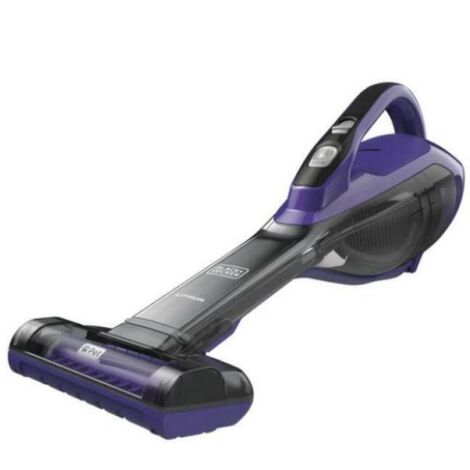 Black & Decker – Aspirateur à main sans sac 21 Air Watts – Capacité 500 ml – Autonomie 12 min – Temps de charge 16 h – Brosse turbo pour poils d'animaux - DVA325JP07