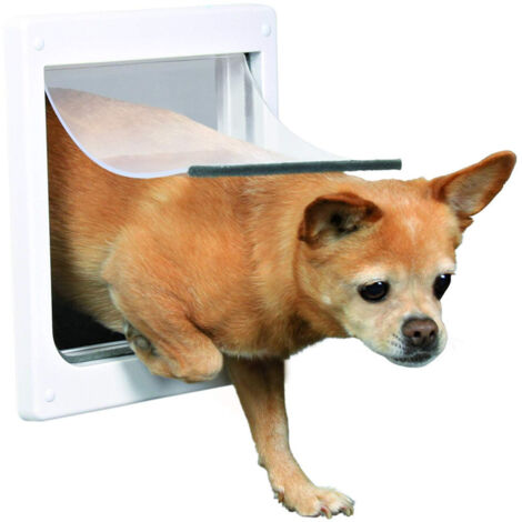 Trixie – Chatière pour chien XS-S – Trappe flexible en plastique – Panneau métallique anti-intrusion – Dimensions 25x29cm