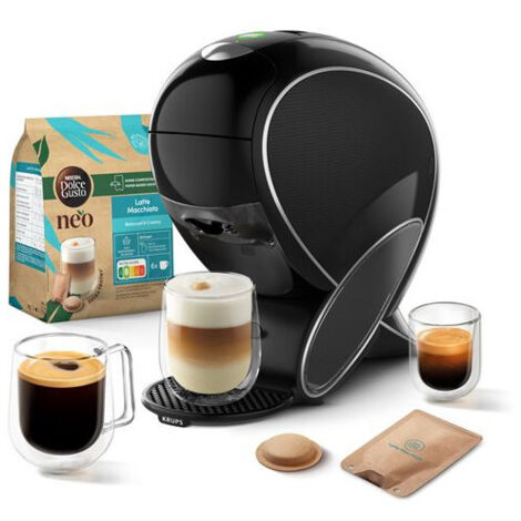 Cafetière à dosettes Krups NESCAFÉ Dolce Gusto NEO Noir – 1,3 L – 1600 W – Machine à café à capsules (1/3)