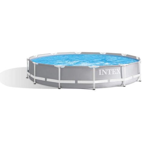 Intex – Piscine tubulaire 366x76 cm – Structure en acier galvanisé – Liner PVC triple couche – Capacité 6503 litres – Montage rapide 30 minutes