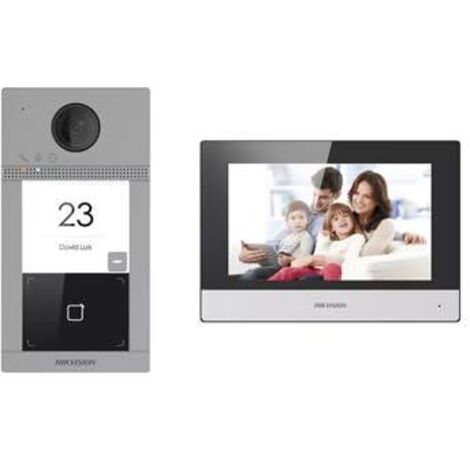 Hikvision – Vidéo-portier 7 pouces HD avec écran tactile – Caméra 2MP – Vision nocturne – Résistance intempéries IP65 – Communication audio bidirectionnelle (1/3)