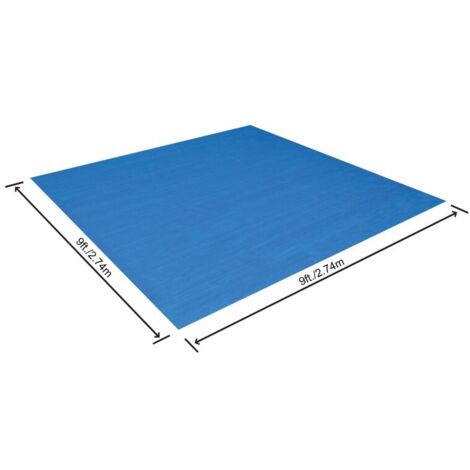 Bestway Tapis de sol carré 274 x 274 cm pour piscine hors-sol 244 x 244 cm (1/5)