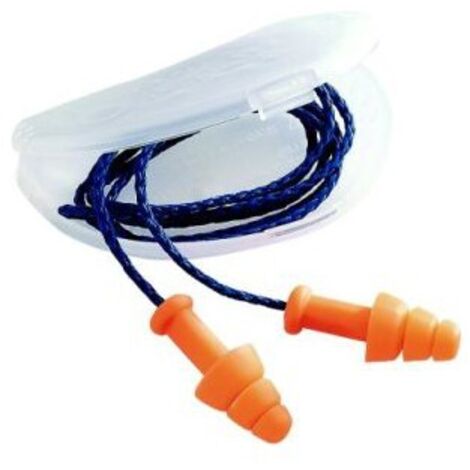 Honeywell – Bouchons d'oreilles réutilisables orange – Réduction sonore jusqu'à 30 dB – Élastomère TPE – Norme EN 352-2:2002