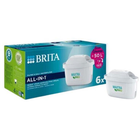 Pack de 6 filtres à eau Brita Maxtra Pro All in 1 Blanc
