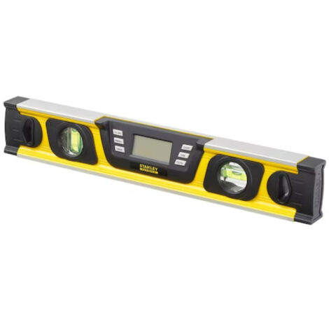 Stanley – Niveau à bulle numérique 120 cm – Précision 0,1° – Écran LCD rétro-éclairé – Mémorisation de mesures – Aluminium