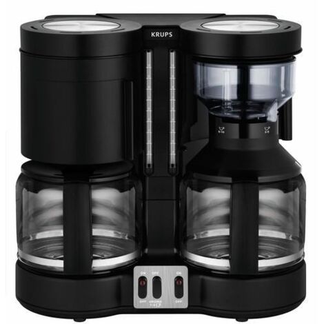 Krups Duothek Plus KM 8508 Cafetière noire 2 x 10 tasses (1/3)