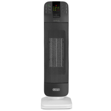 Delonghi – Chauffage de ventilateur électrique 2000 W – Vitrocéramique – Pour intérieur jusqu'à 60 m³ – Écran LED – Noir, Blanc (1/5)
