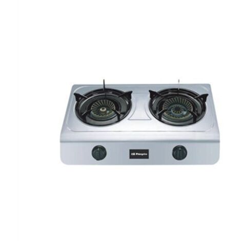 Orbegozo FO2700 réchaud gaz inox 2 brûleurs puissants