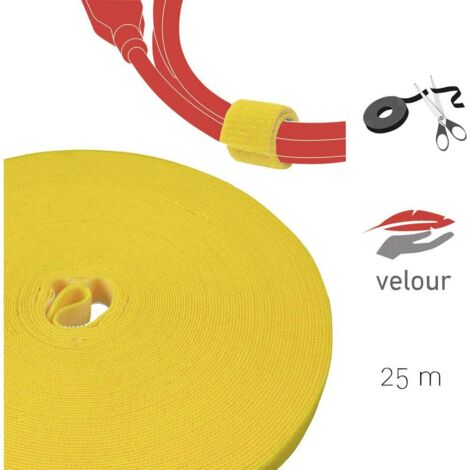 Label-the-cable PRO 1240 bande velcro jaune 25 mètres (1/4)