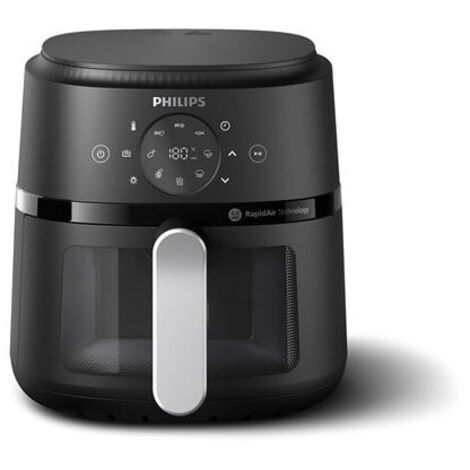 Philips – Friteuse sans huile 1300 W – Technologie Rapid Air – Capacité 4.1L – Cuisson saine et croustillante – Noir et gris (1/10)