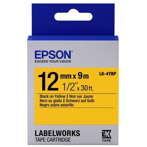 Epson LK-4YBP ruban étiquettes jaune pastel 12 mm x 9 m (1/3)