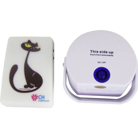 Sonnette pour animaux domestiques – 10 sonneries réglables – Capteur IR résistant aux intempéries – Portée 50 m – Couleur blanc – Innovadvance (1/8)