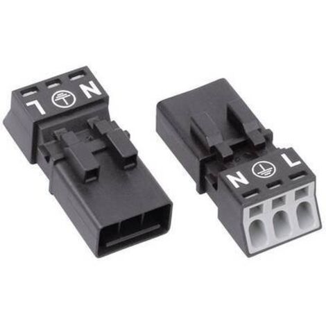 Wago WINSTA MINI connecteur secteur noir 2 broches 16 A (1/2)