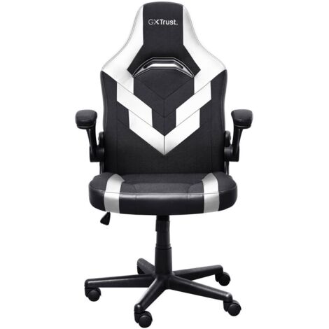 Trust GXT 703W RIYE Chaise de jeu noir et blanc confortable (1/5)